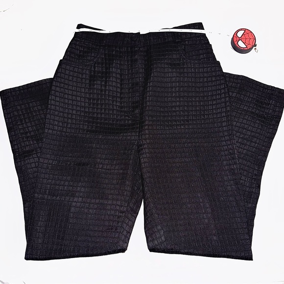 GEORGES RECH Vintage 1980s
Black Jacquard Grid Cigarette Pant - Picture 2 of 12